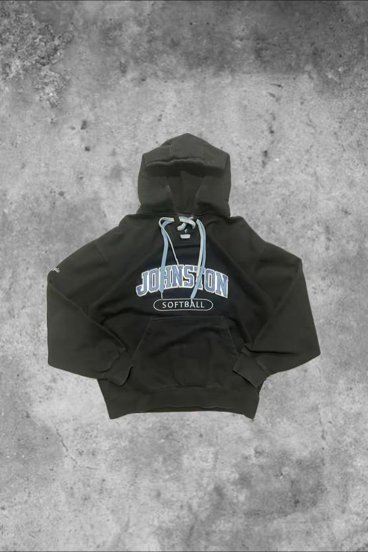 Betsey Johnson black hoodie with Johnson Softball print product image