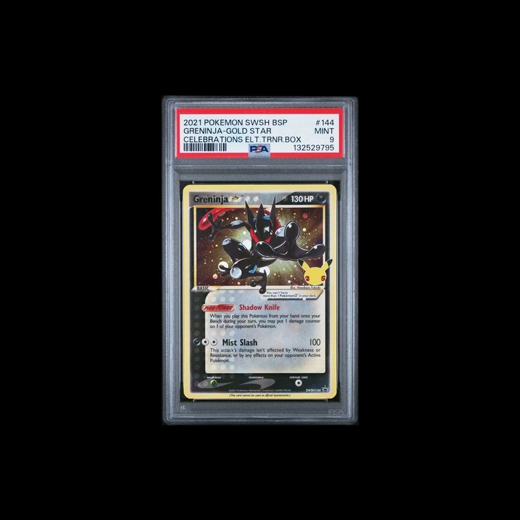 Pokémon TCG PSA 9 2021 SWSH Celebrations BSP #144 Greninja Gold Star 🇬🇧 #132529795 image 1