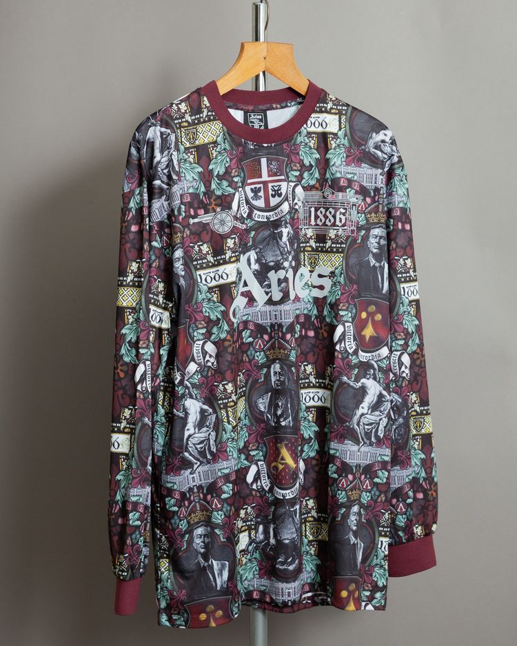 Aries X Arsenal long sleeve printed shirt