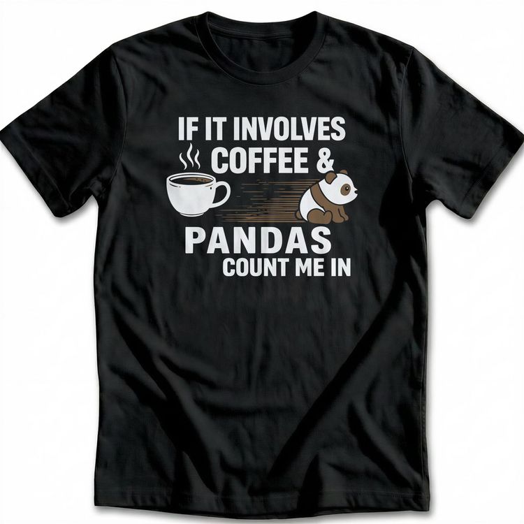 COFFEE & PANDAS 035 T-Shirt AU image 4