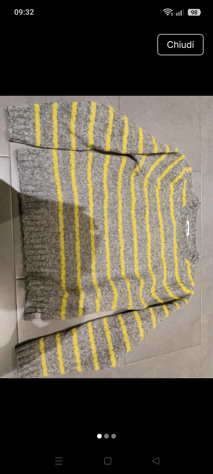 ONLY Grey And Yellow Striped Sweater ONLY  product image