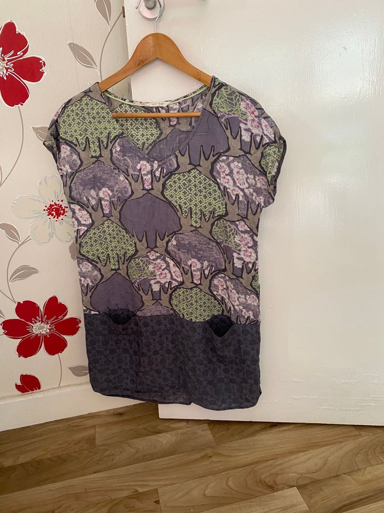 White Stuff patterned top size 10