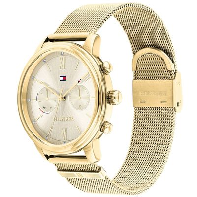 Tommy Hilfiger Women’s Watch Stainless Steel Gold Mesh Strap With Gold Dial 1782302 9