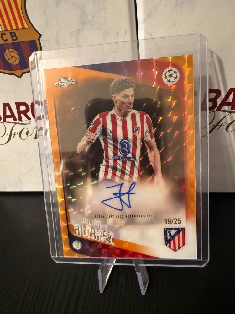 Topps Julián Álvarez auto Orange geometric retractor /25 product image