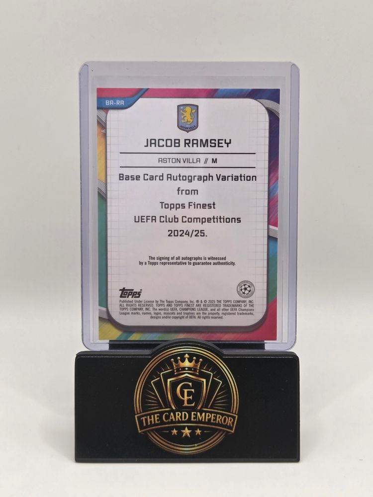 Jacob Ramsey (Aston Villa) 002/199 Autographed Card Topps Finest 2024-2025 image 2