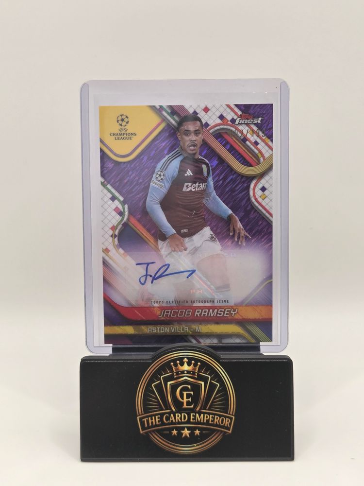 Jacob Ramsey (Aston Villa) 002/199 Autographed Card Topps Finest 2024-2025 image 1