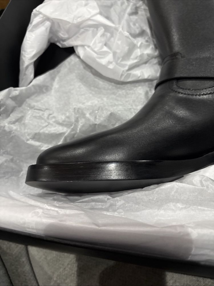 Coach Madeline Leather Black Flat Boots Riding Style UK 6 EUR 38.5 US 8 £350 image 9