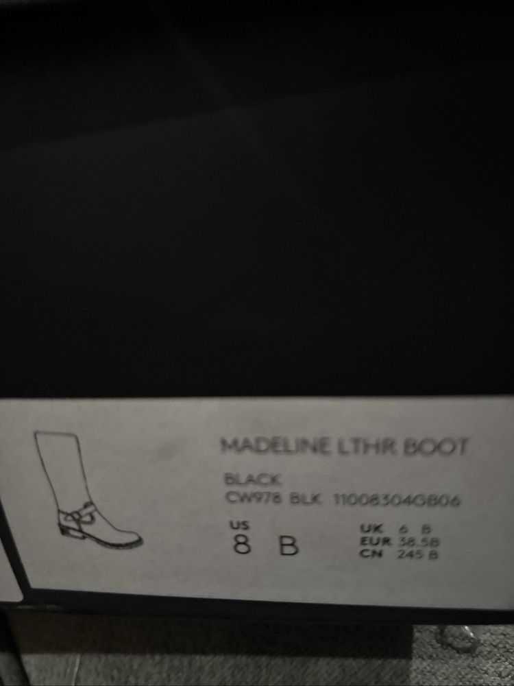 Coach Madeline Leather Black Flat Boots Riding Style UK 6 EUR 38.5 US 8 £350 image 2