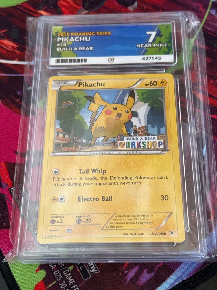 Pikachu Build-A-Bear Pokemon Card