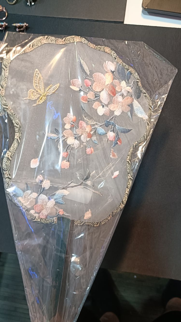 Traditional Chinese Embroidered Hand Fan image 3