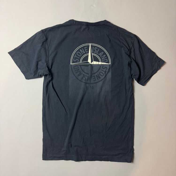 Stone Island Black Graphic Print T-shirt - Medium