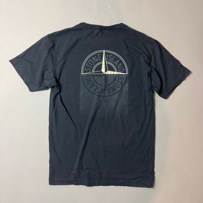 Stone Island Black Graphic Print T-shirt - Medium