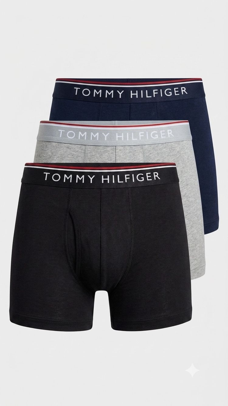 (CHOOSE SIZE S-XL) TOMMY HILFIGER MEN’S BOXER BRIEFS 3 PCK