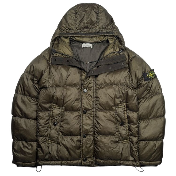 A/W 14 Stone Island Down_26 GR X SQM_N Down Puffer Jacket - Dark Khaki
