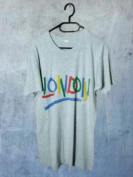 Other Grey T-Shirt With Colorful London Print - Size M product image