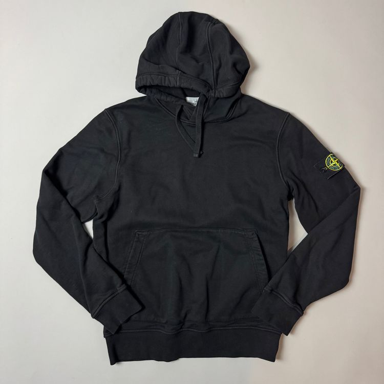 Immagine di Stone Island Black Cotton Hoodie - Medium 1
