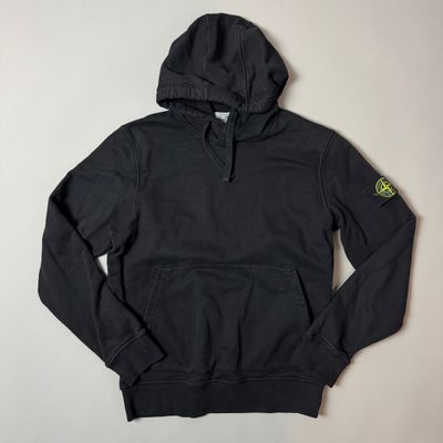 Stone Island Black Cotton Hoodie - Medium