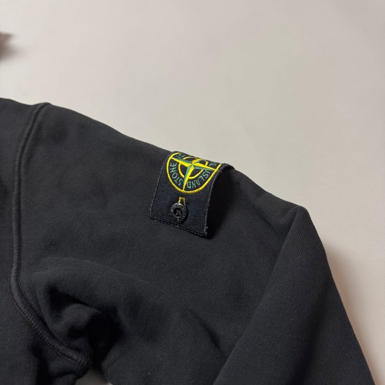 Immagine di Stone Island Black Cotton Hoodie - Medium 3