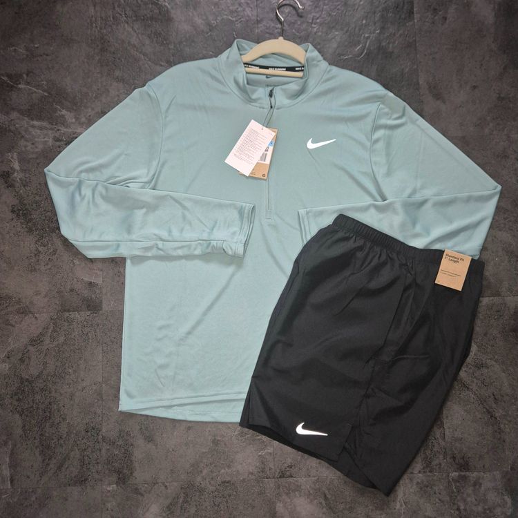 Nike 1/4 Zip Top And Shorts Set