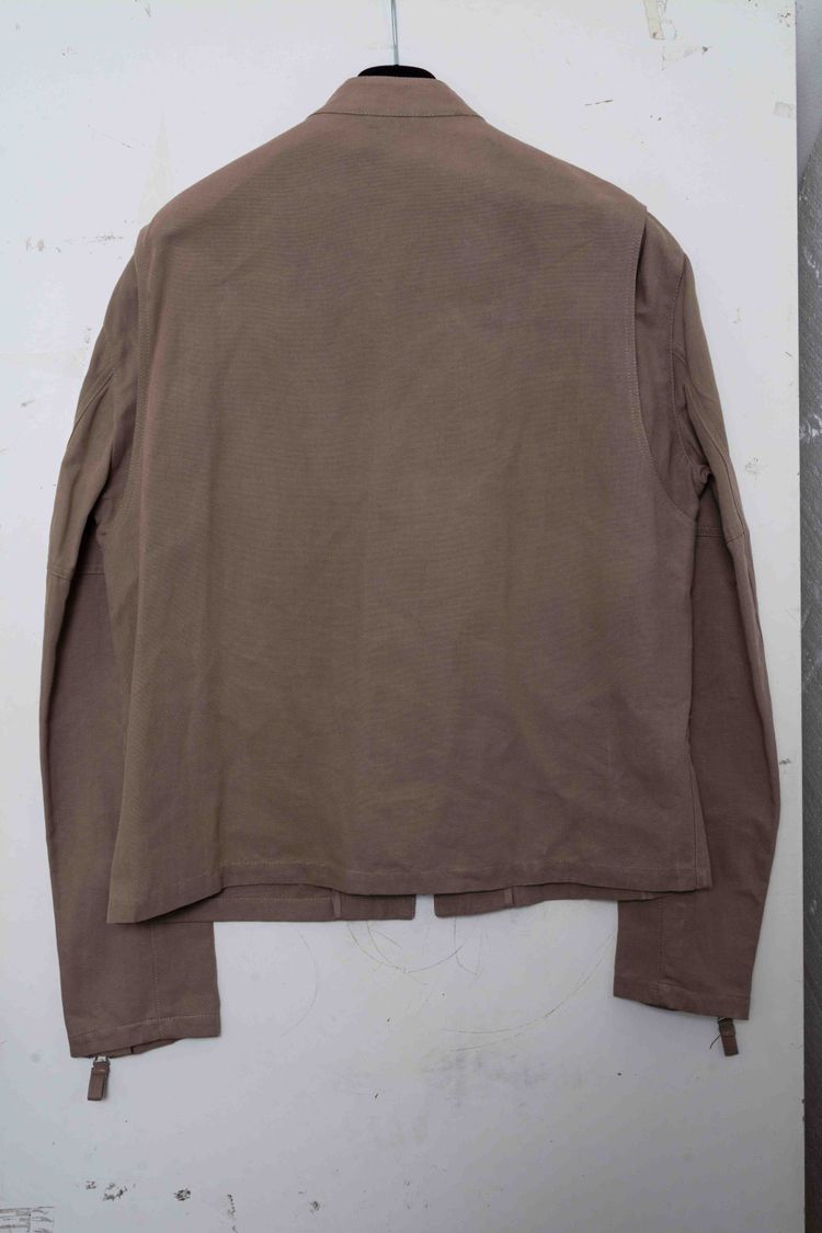 Helmut Lang Vintage Cotton Canvas Moto Biker Jacket image 14
