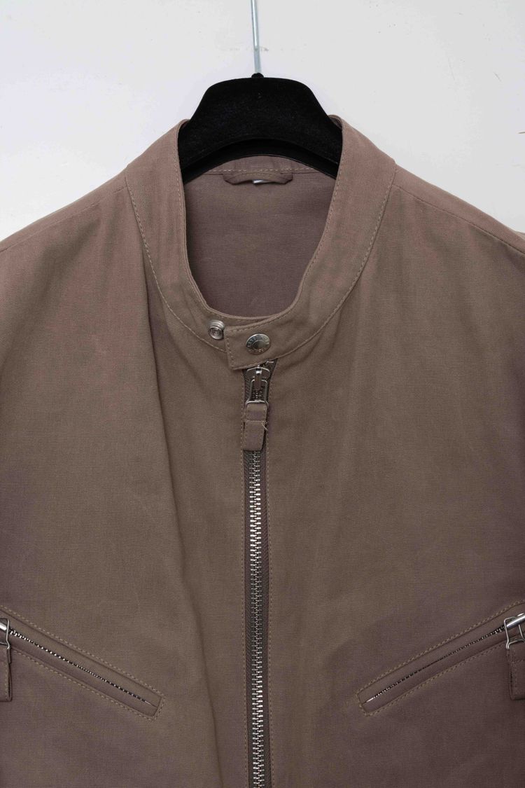 Helmut Lang Vintage Cotton Canvas Moto Biker Jacket image 11