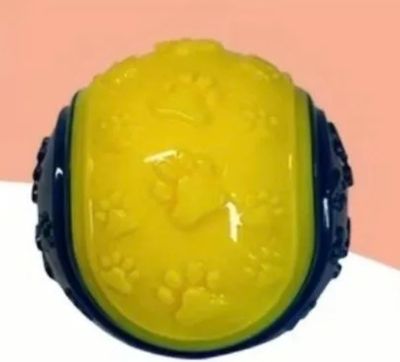 Yellow Dog Squeaky Chew Ball