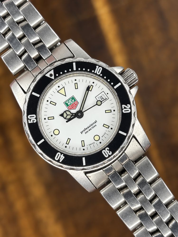 Vintage TAG Heuer Professional 2000 Quartz Watch | White Dial 200m Stainless Steel image 1