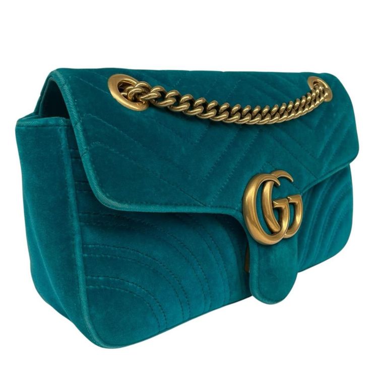 Gucci GG Velvet Marmont Shoulder Bag obraz 5