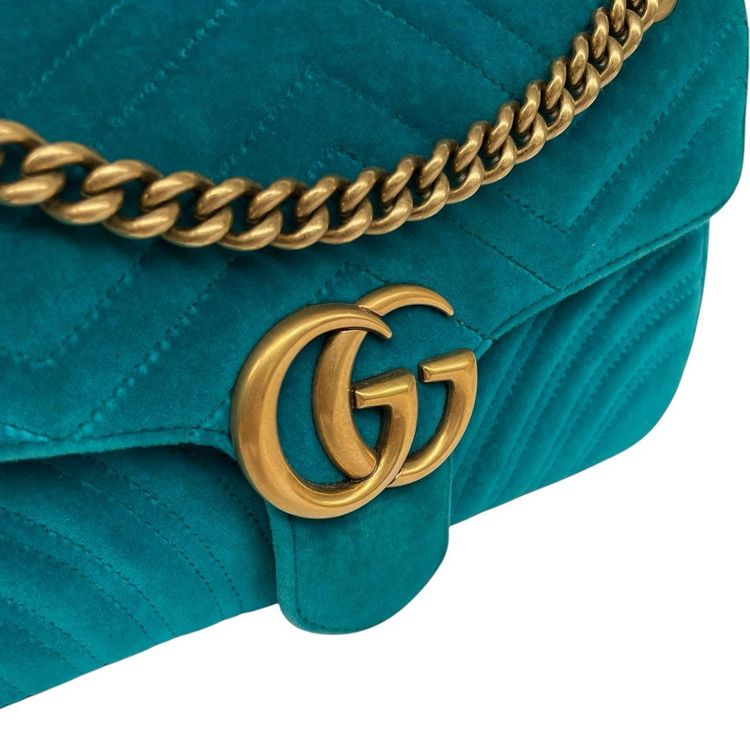 Gucci GG Velvet Marmont Shoulder Bag obraz 6