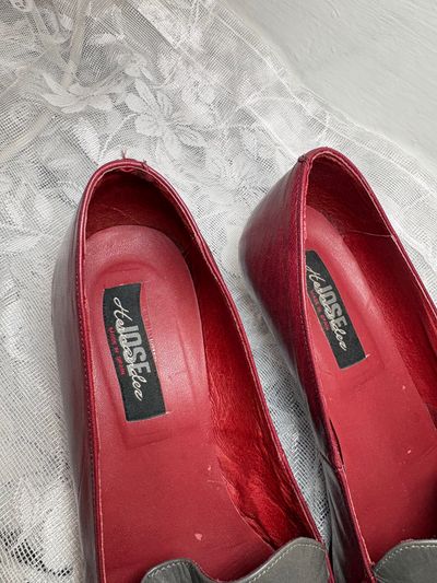 Vintage 80s/90s Leather Pointy Toe kitten Heels 4