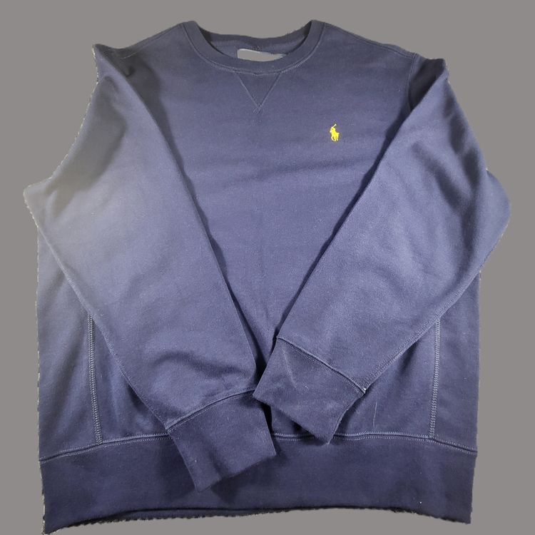 Ralph Lauren Navy Sweatshirt (XL, Pre‑Loved Grade B, Yellow Badge) imagen 3