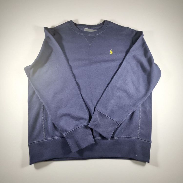 Ralph Lauren Navy Sweatshirt (XL, Pre‑Loved Grade B, Yellow Badge)