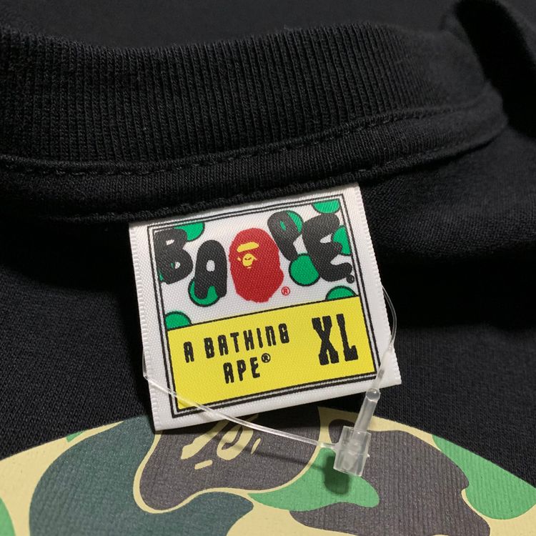 Bape XL Baby Milo Green ABC Camo Black Tee A Bathing Ape image 9