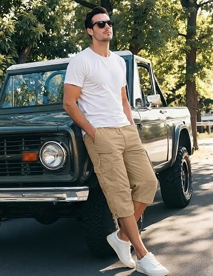 Immagine di Beige Cargo Shorts 3