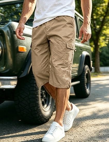 Immagine di Beige Cargo Shorts 4