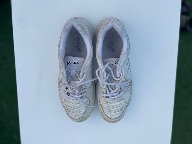 ASICS Asics White Synthetic Leather & Rubber Trainers US 9.5 product image