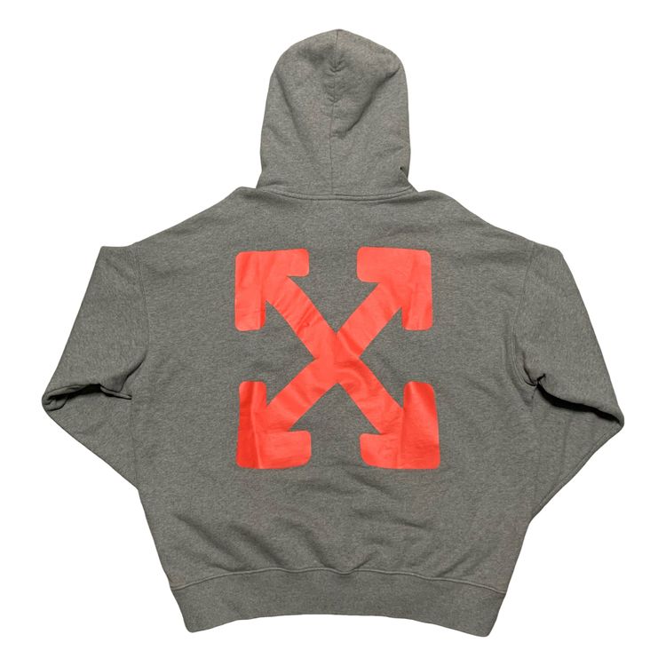 Off White Large Emotion Arrow Skate Grey Hoodie Virgil Abloh 2022