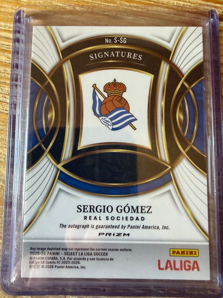Sergio Gómez Auto Silver Prizm Panini Select 2025-26 Real Sociedad image 2