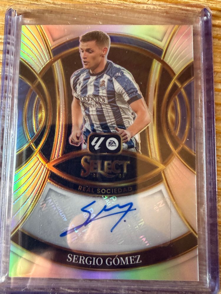 Sergio Gómez Auto Silver Prizm Panini Select 2025-26 Real Sociedad