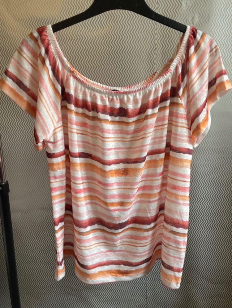 Striped Short Sleeve Top