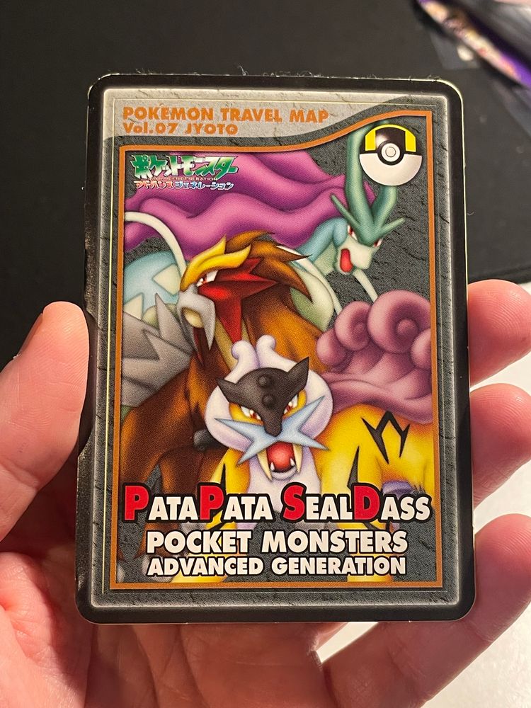 Immagine del prodotto Pokémon Pokémon Travel Map Sealdass Raikou Entei Suicune Booklet Complete Vintage Rare
