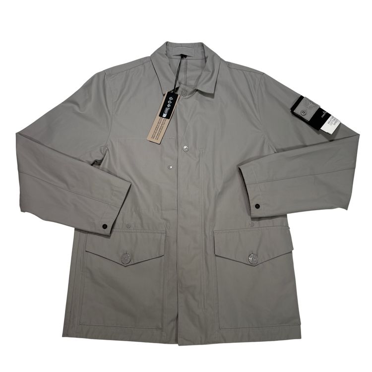 Stone Island Weatherproof Cotton Canvas Ghost Piece Grey Jacket