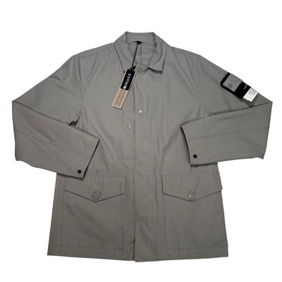 Stone Island Weatherproof Cotton Canvas Ghost Piece Grey Jacket