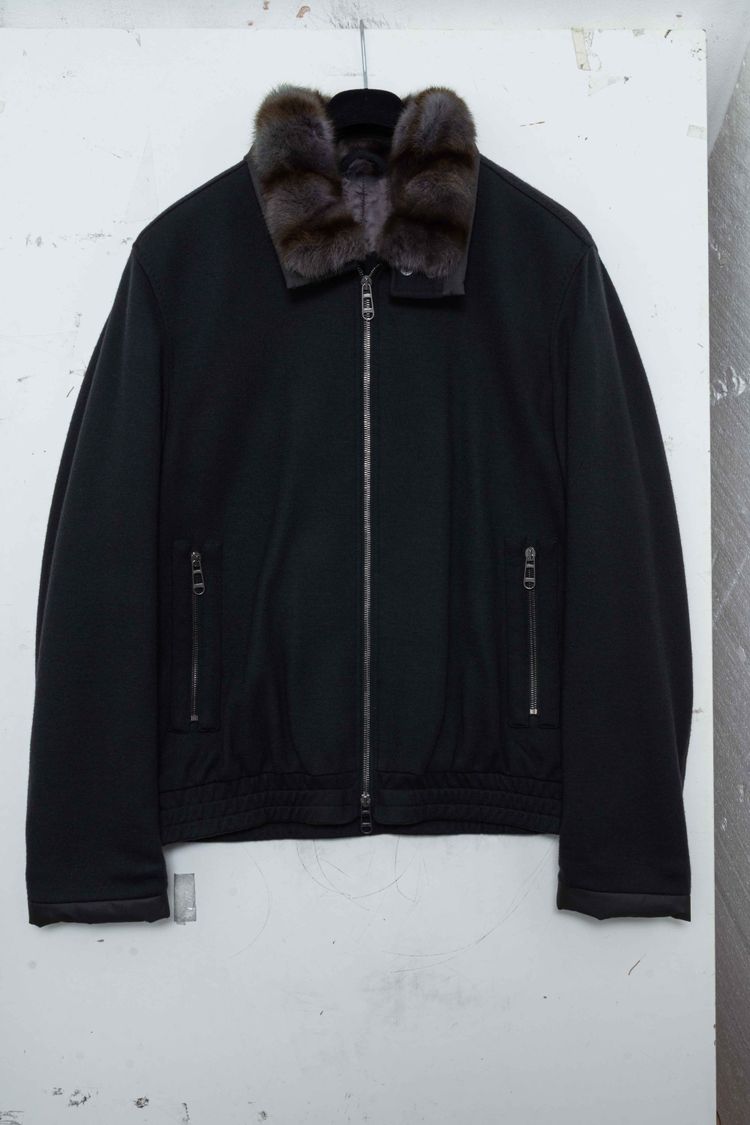 Lanvin Wool Fur Blouson Jacket