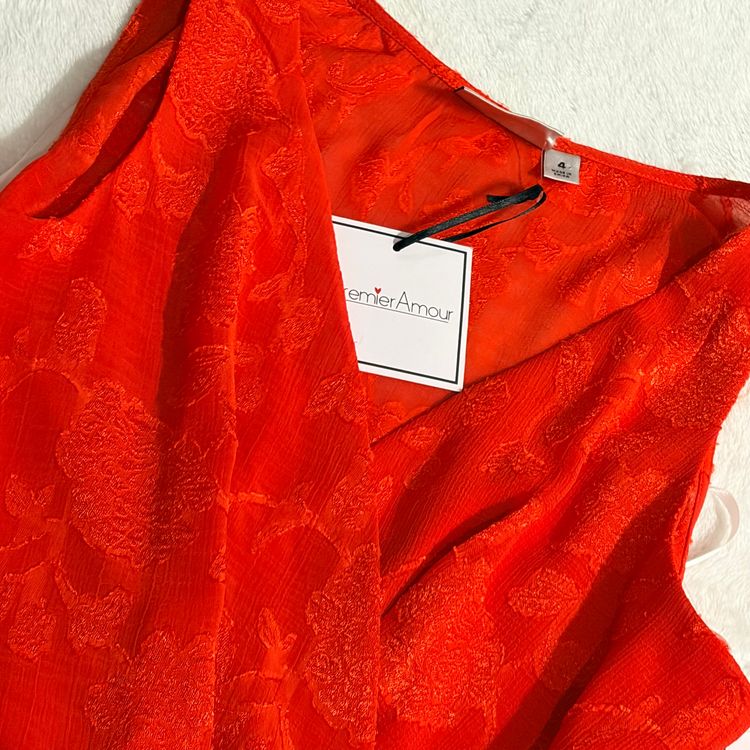 Premier Amour Red Sleeveless Dress 3
