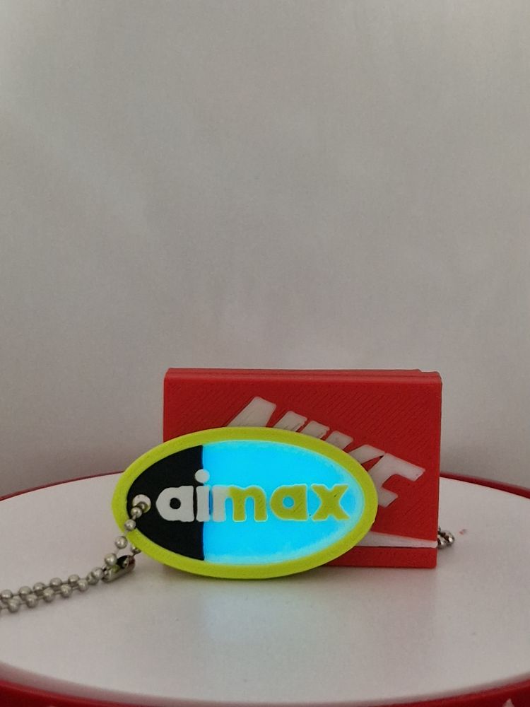 3d Printed Glow in the Dark Nike Air Max Keychain image 2