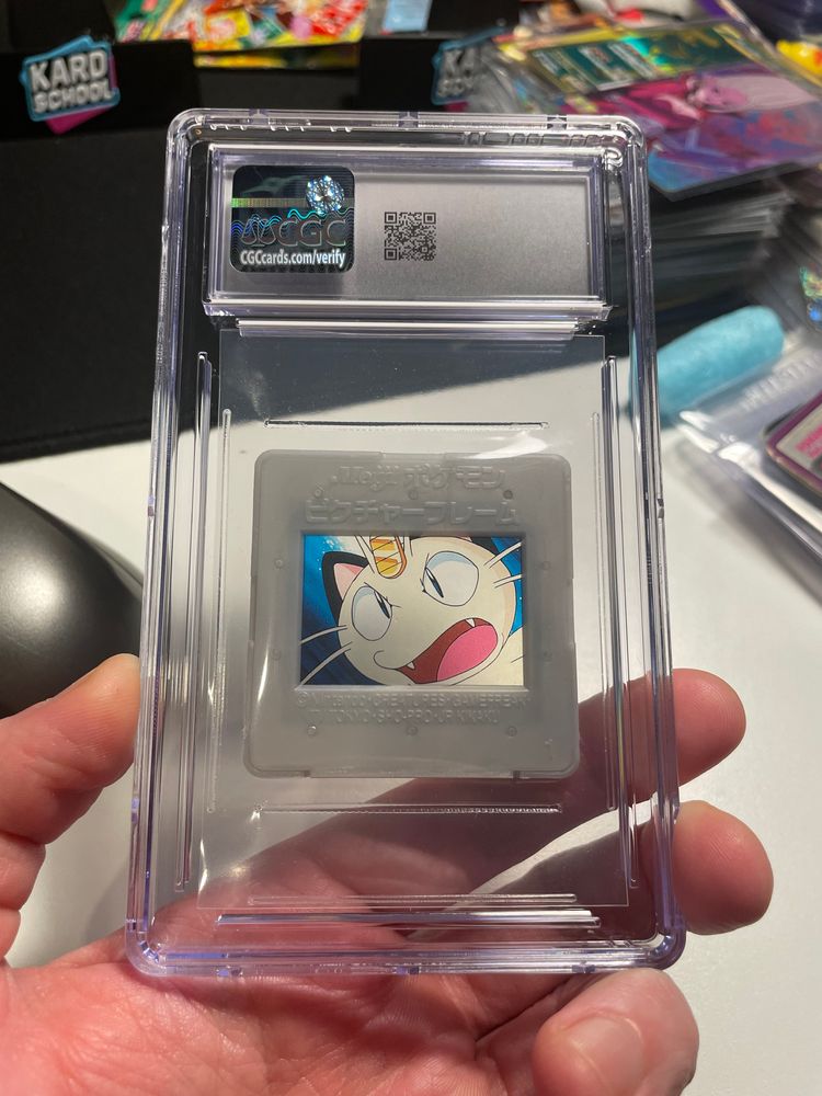 2000 Pokémon Meiji Picture Frame Film Cell Silver Meowth CGC 10 Vintage Rare 5