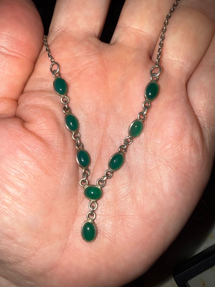 Other Sterling silver 925 and Jadeite Necklace product image