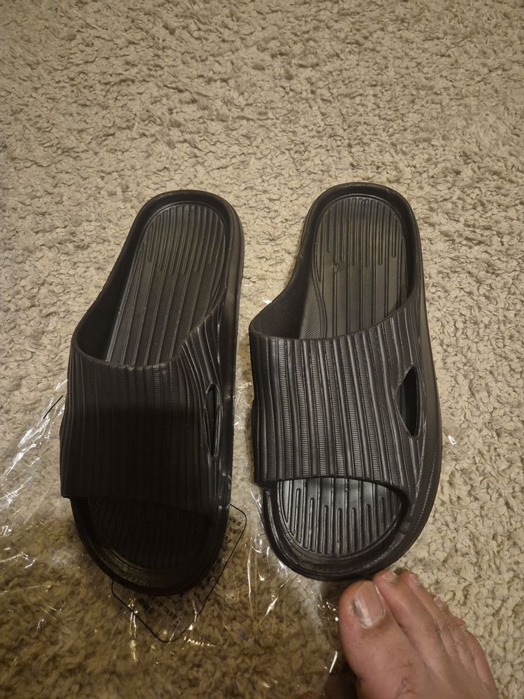 Black Slide Sandals