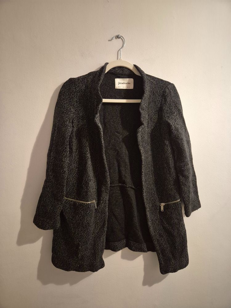 Other Stradivarius Women's Textured Black Jacket product image